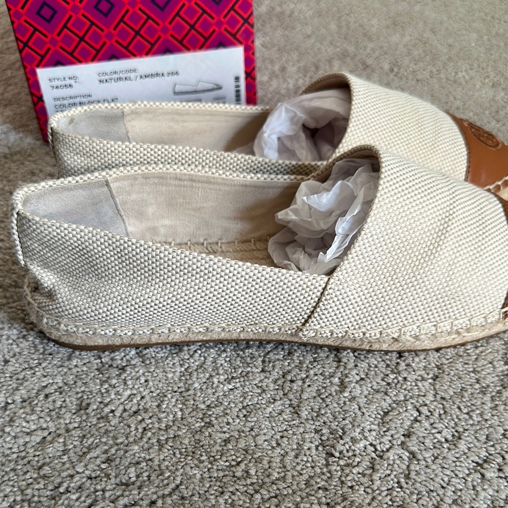 SOLD. Tory Burch Natural and Brown Espadrilles - Picture 5 of 10